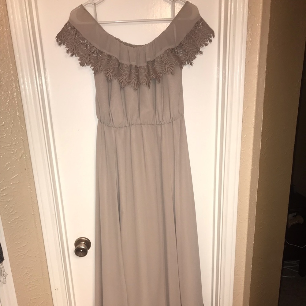 Woo Style 407 bridesmaid dress in mocha